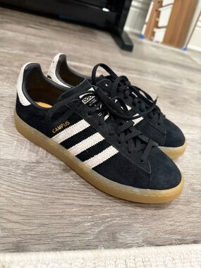 adidas Originals Campus Black White with Gum Sole